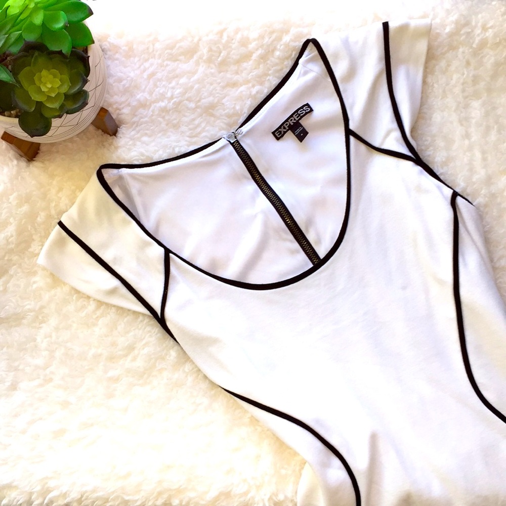 Express White bodycon dress size 6